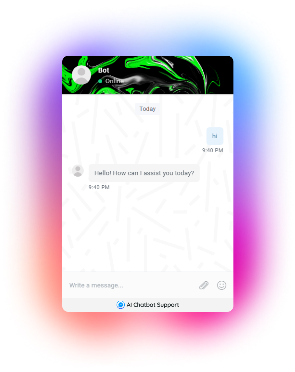 AI Chatbot Website Widget